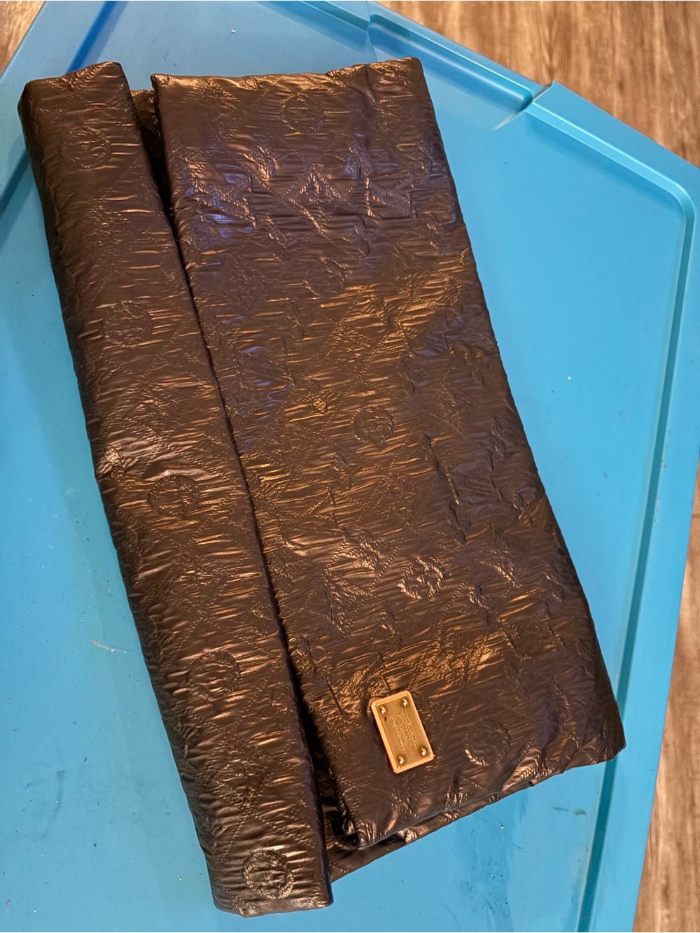 Louis Vuitton Black Quilted Monogram Clutch Shoulder Bag